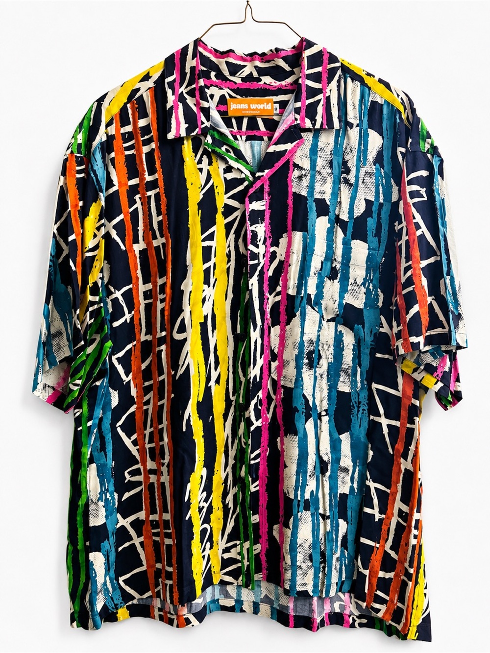 Men’s Multicolor Striped Short-Sleeve Shirt